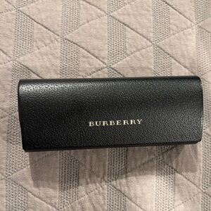 Burberry Black Leather Eyewear Case